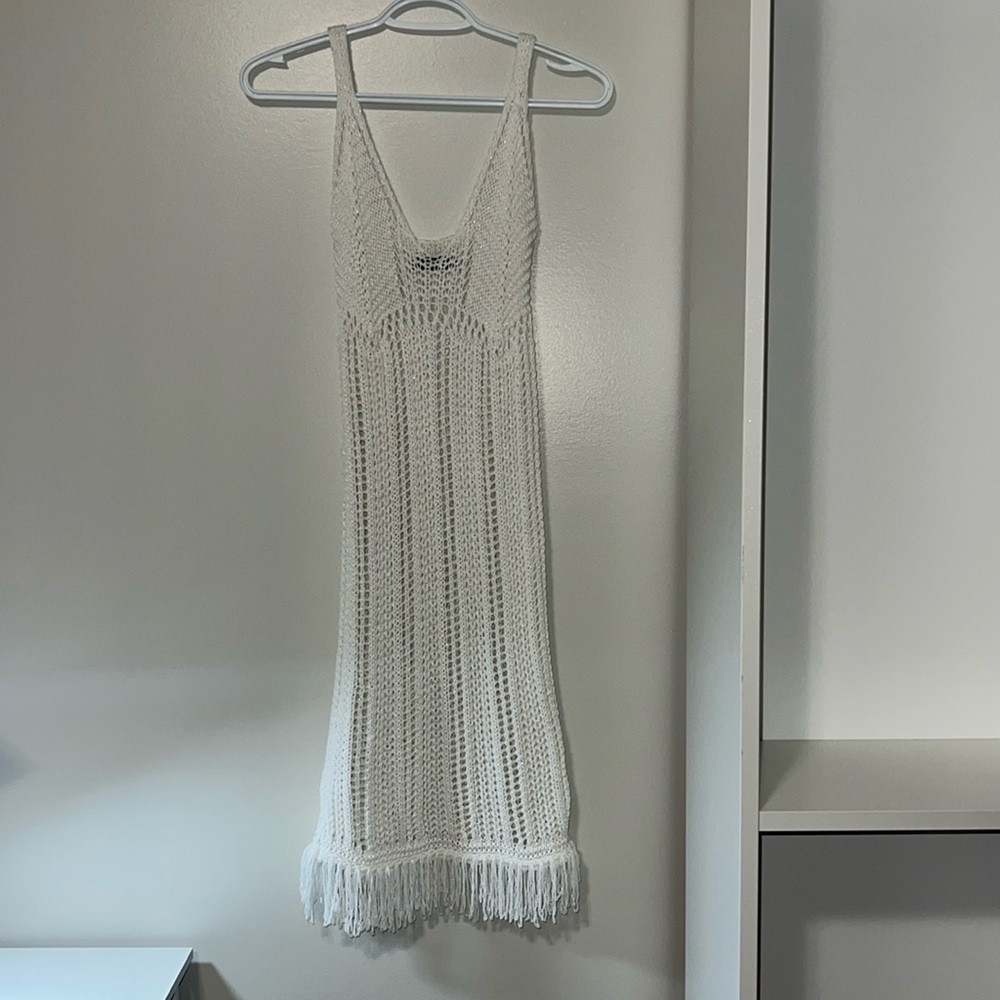 White knit coverup, size S/M